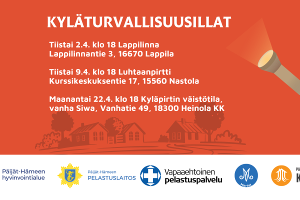 Kyläturvallisuusillat huhtikuussa